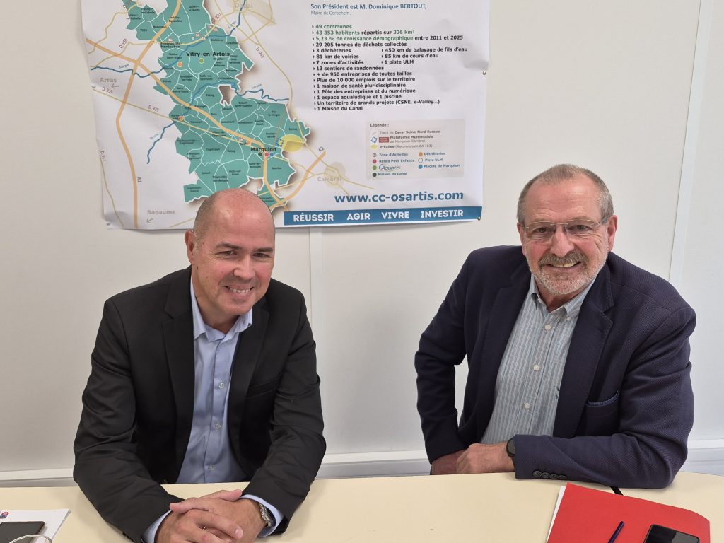 Implantation d&rsquo;un data center sur la friche Stora Enso, et son raccordement électrique à Noyelles sous Bellone, rencontre avec Dominique Bertout et Lionel David.